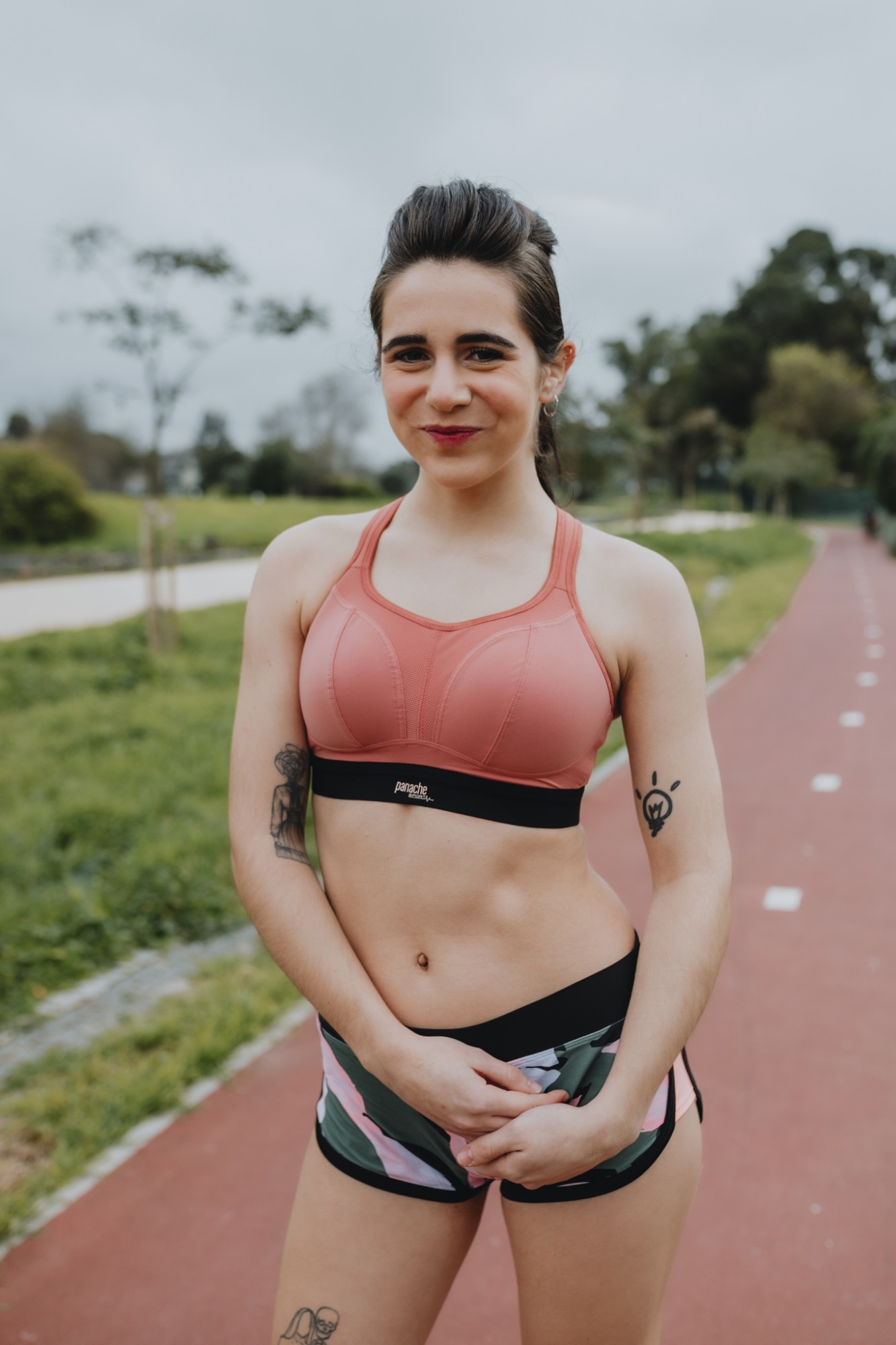 Soutien Desportivo de Copa Moldada Sem Aros Rose/Black