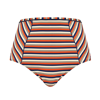 Cueca de Banho de Cintura Alta Summer Orange Multi